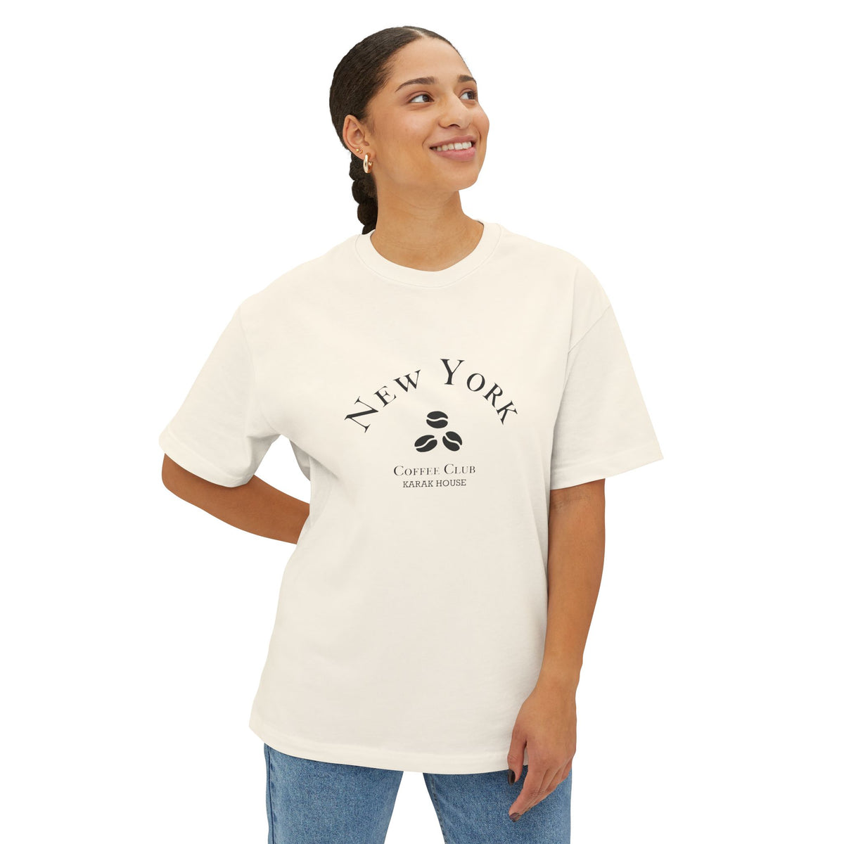 NY Coffee Club Unisex Oversized Boxy Tee