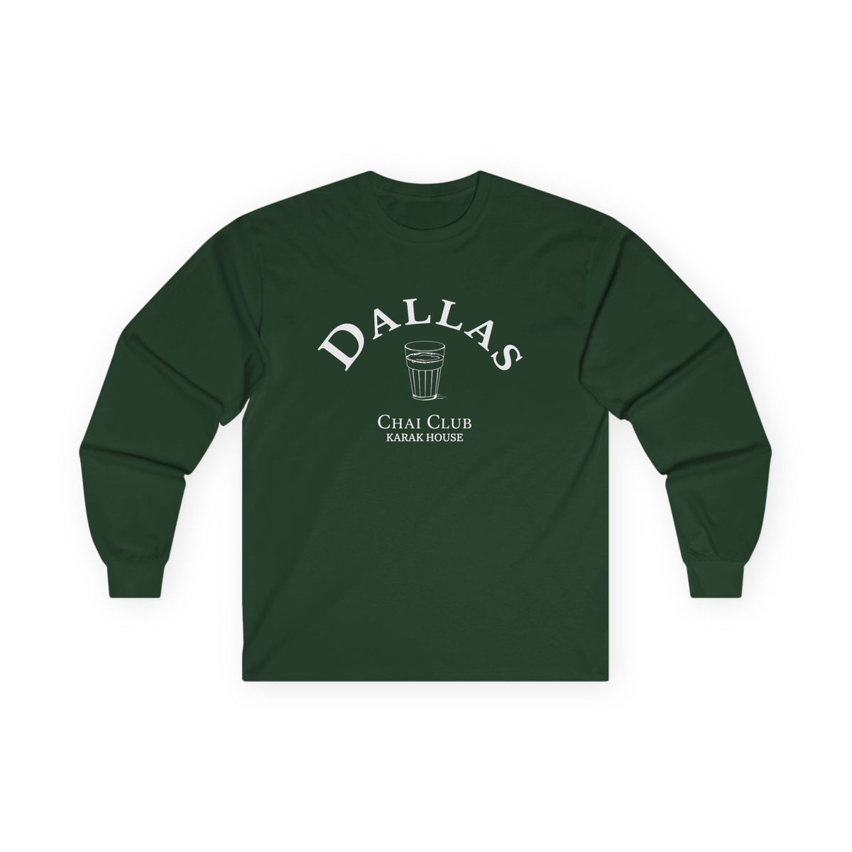 Dallas Chai Club Cotton Long Sleeve Tee - Green