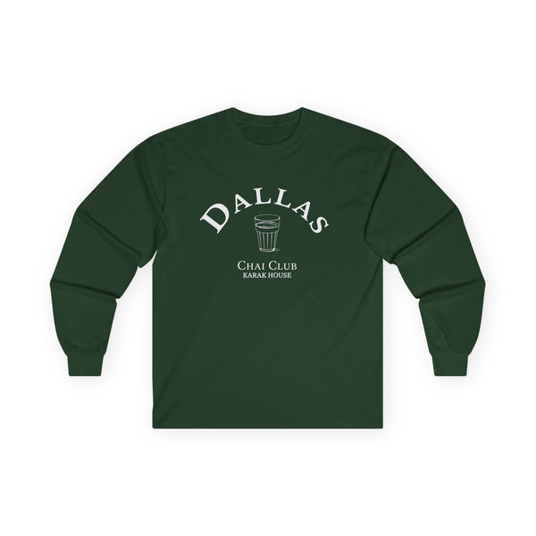 Dallas Chai Club Cotton Long Sleeve Tee - Green