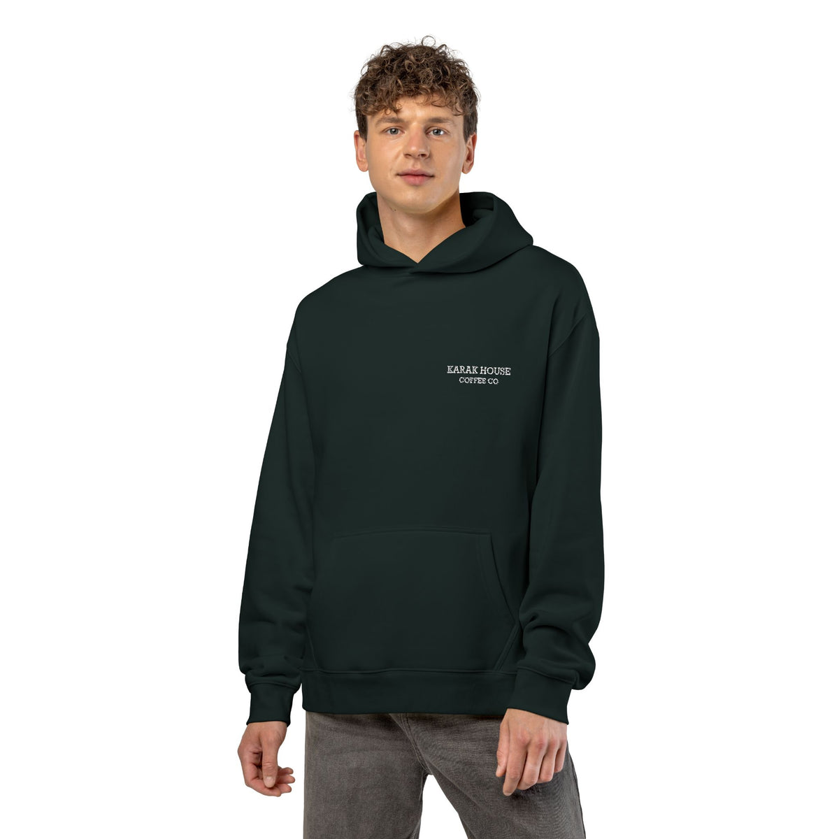 Karak House Monogram Embroidered Relaxed Hoodie