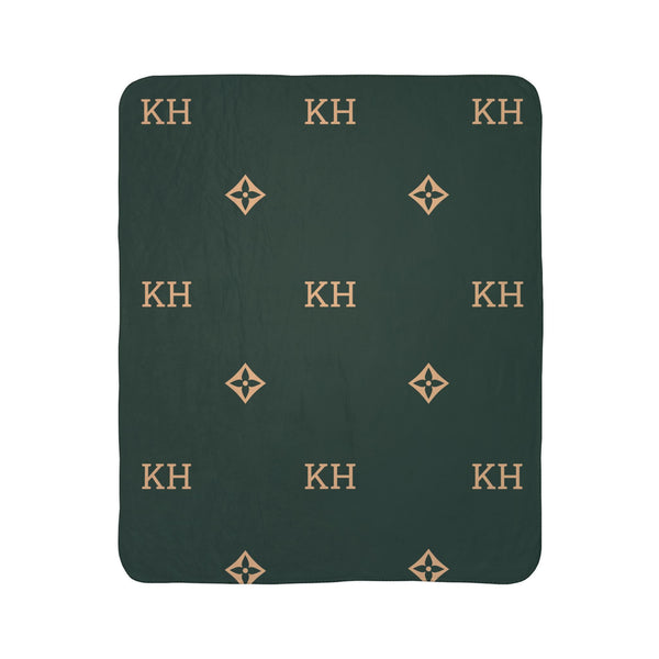 KH Flower Fleece Sherpa Blanket
