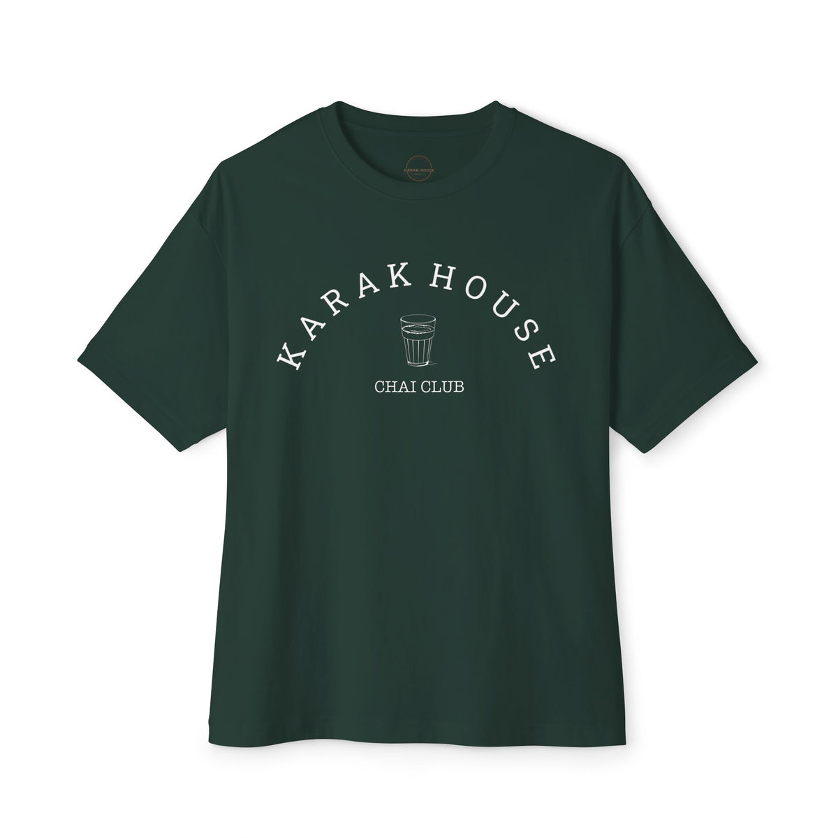 Karak House Chai Club Unisex Oversized Boxy Tee - Green