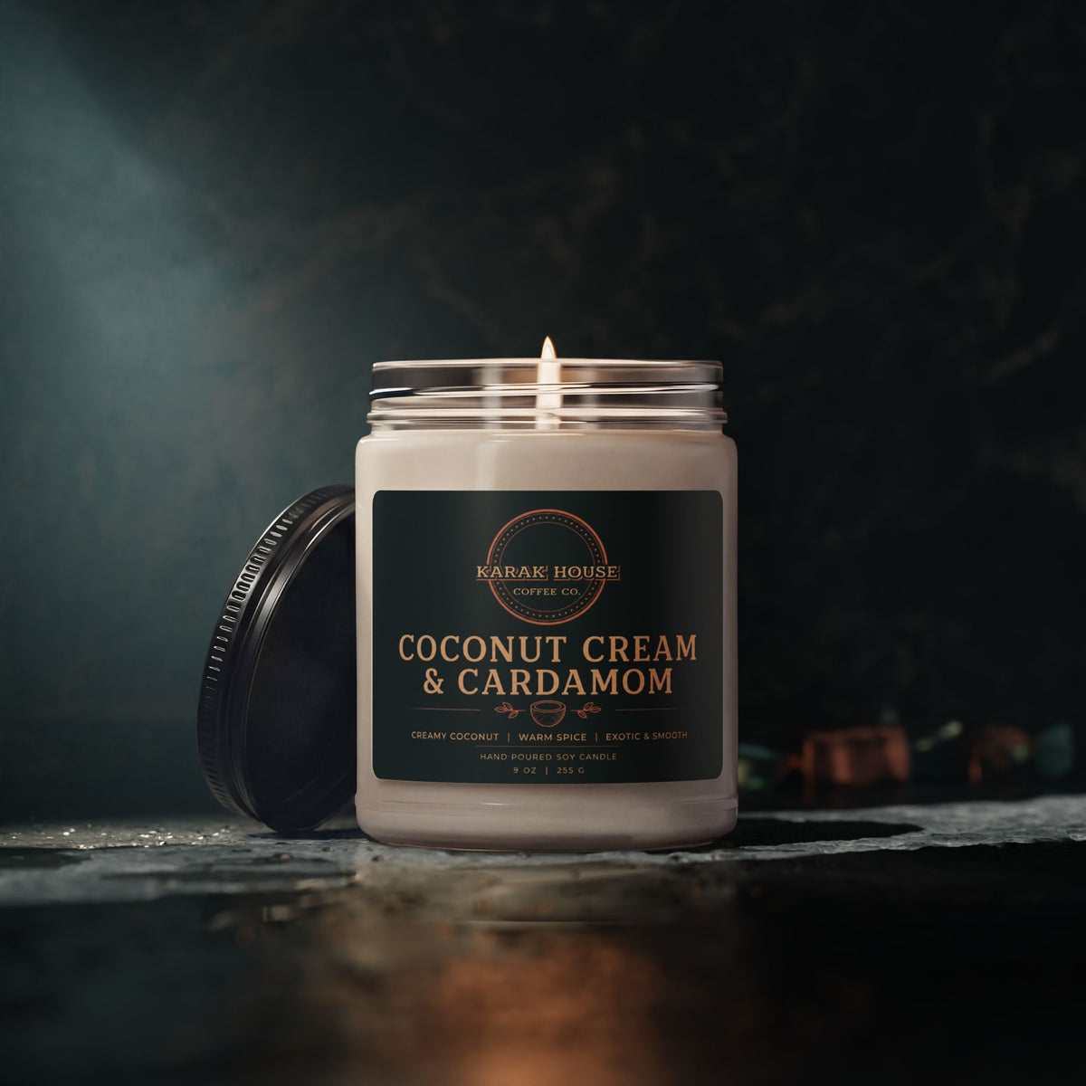 Karak House Coconut Cream & Cardamom Soy Candle, 9oz
