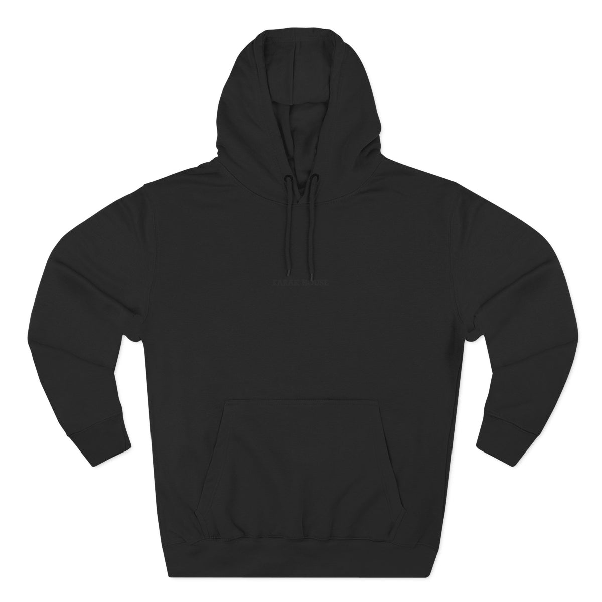 Karak House Text Embroidered Three-Panel Fleece Hoodie