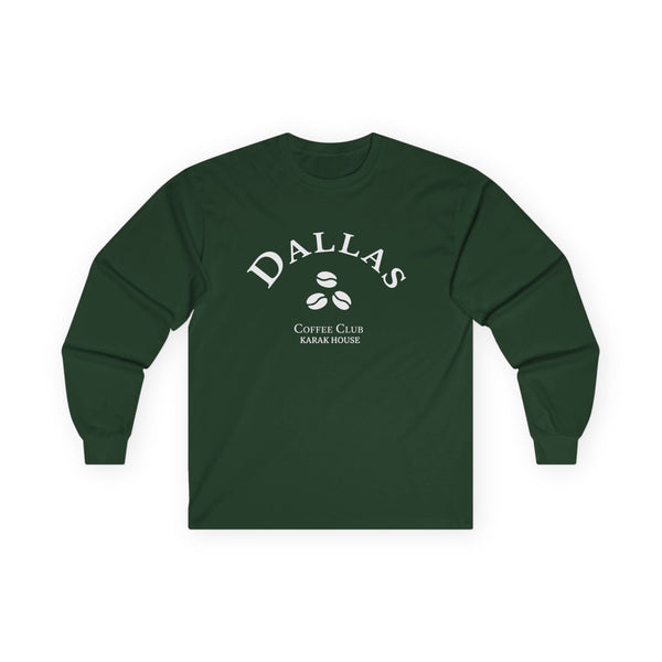 Dallas Coffee Club Cotton Long Sleeve Tee - Green