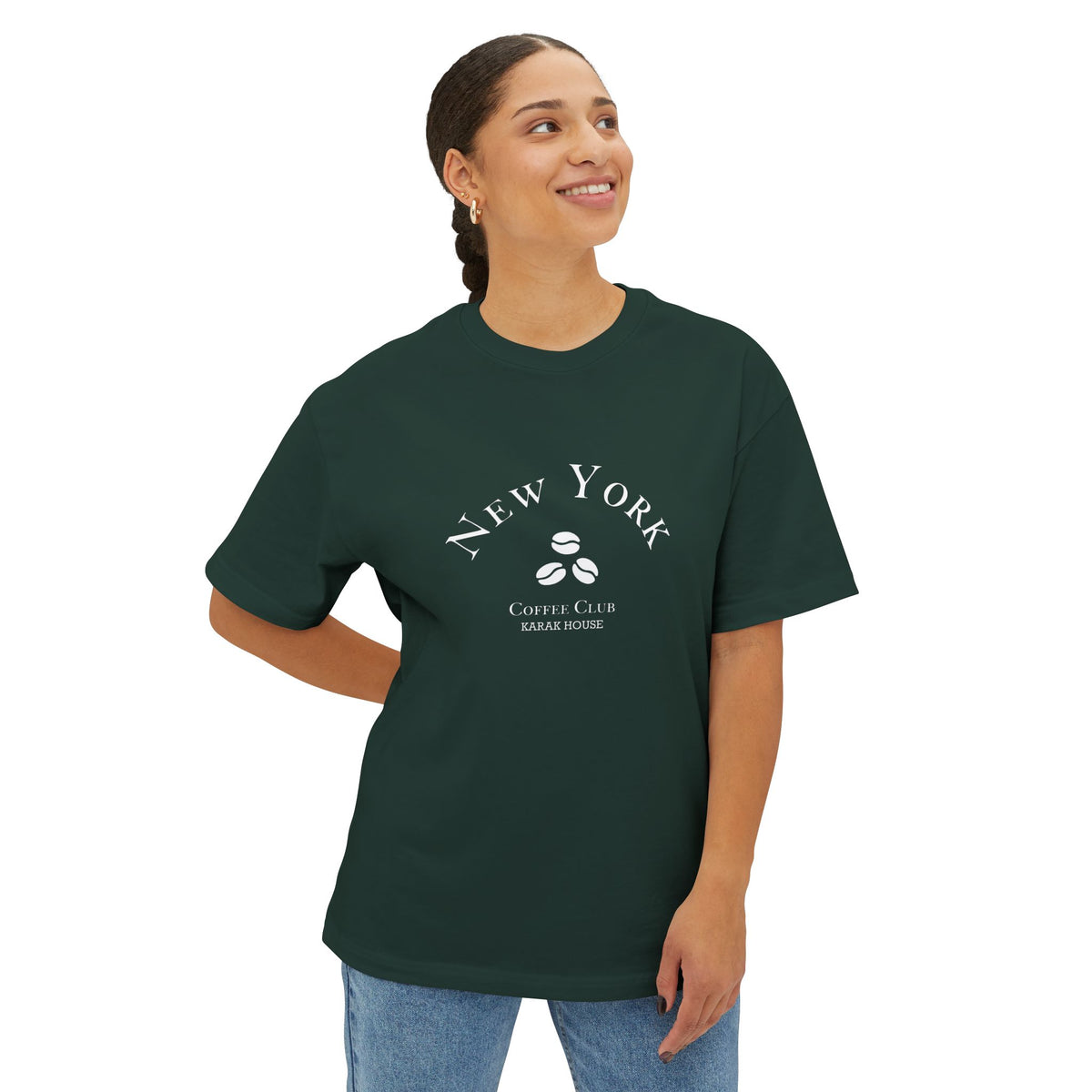 NY Coffee Club Unisex Oversized Boxy Tee