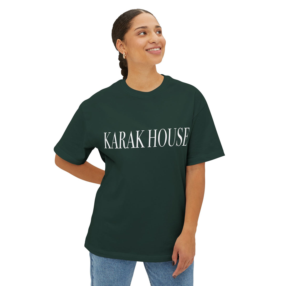 Karak House Letters Unisex Oversized Boxy Tee
