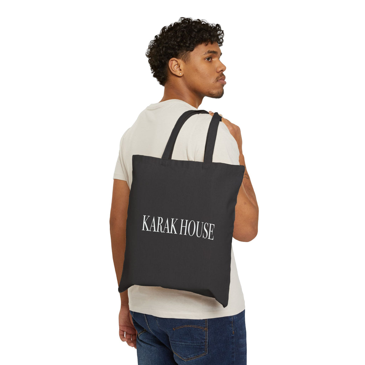 Karak House Letters Cotton Canvas Tote Bag