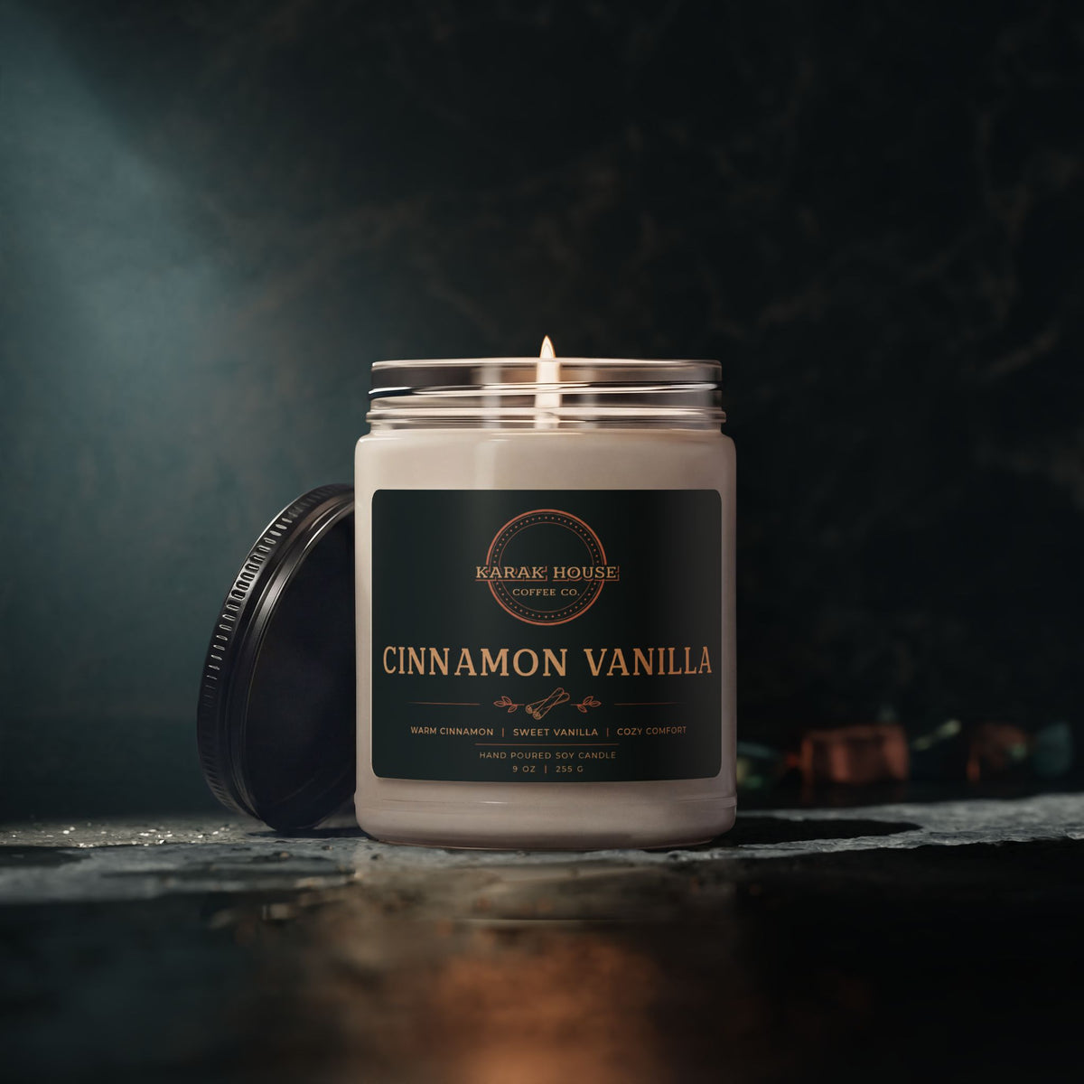 Karak House Cinnamon Vanilla Soy Candle, 9oz