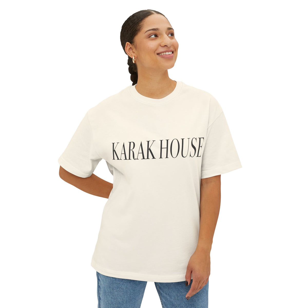 Karak House Letters Unisex Oversized Boxy Tee