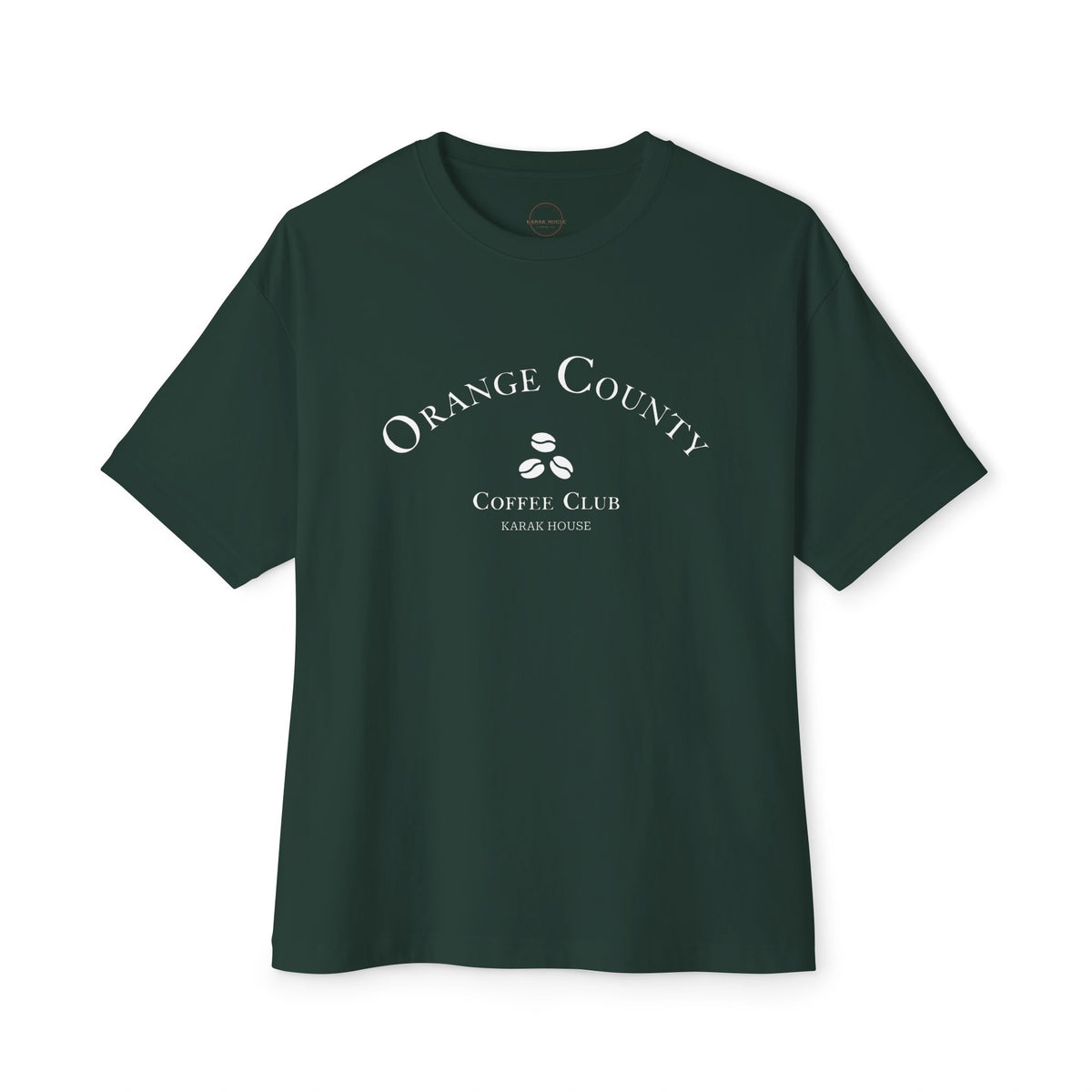 Orange County Coffee Club Unisex Oversized Boxy Tee - Green