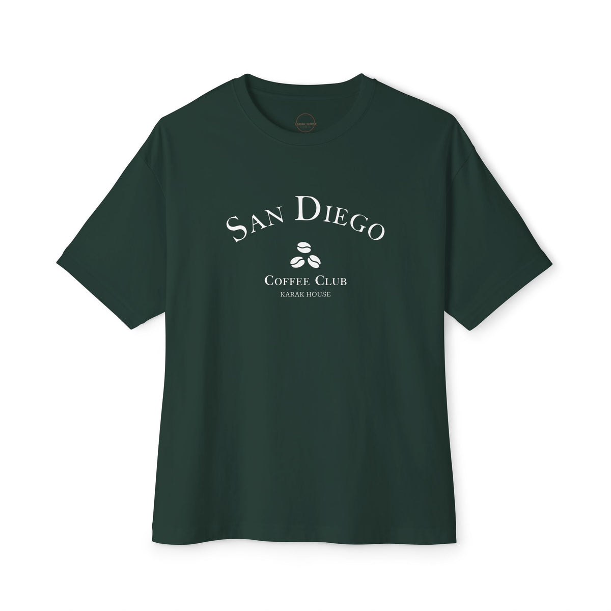 San Diego Coffee Club Unisex Oversized Boxy Tee - Green