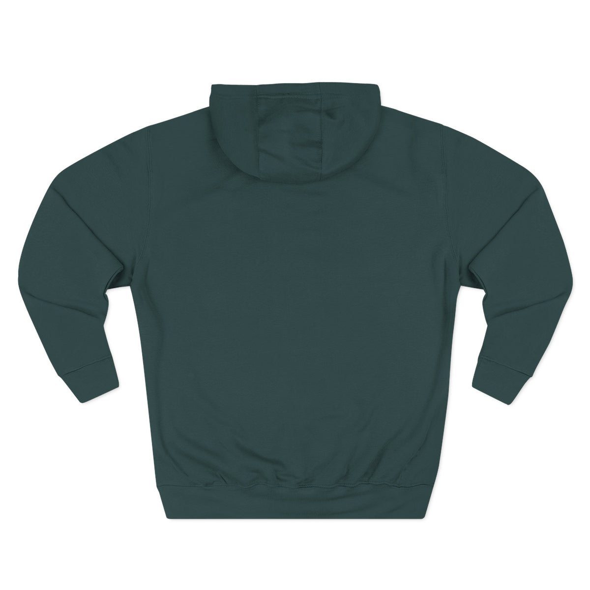 Karak House Text Embroidered Three-Panel Fleece Hoodie-Green